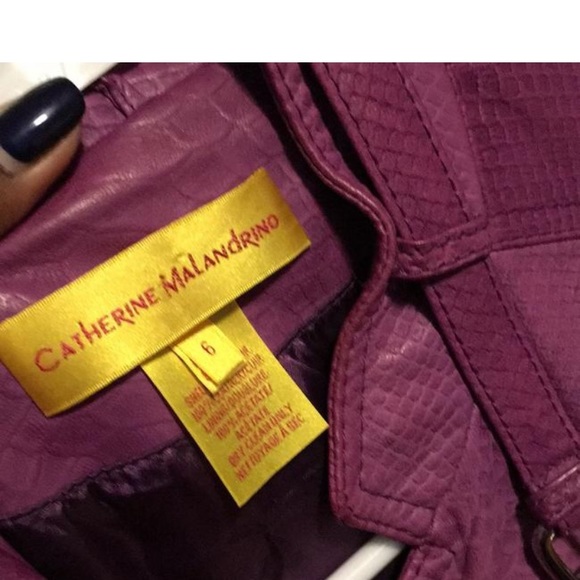 Leather Biker 3/4 Sleeve Jacket - Picture 4 of 10